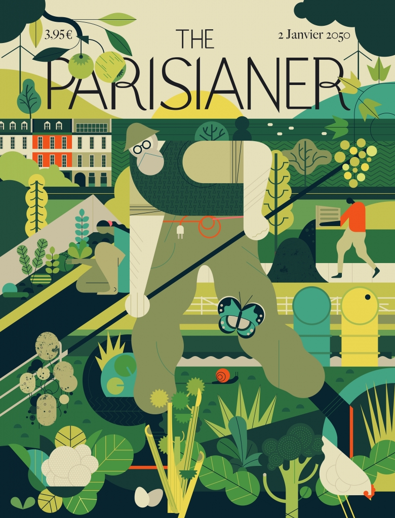 Illustrated magazine cover for the Parisianer