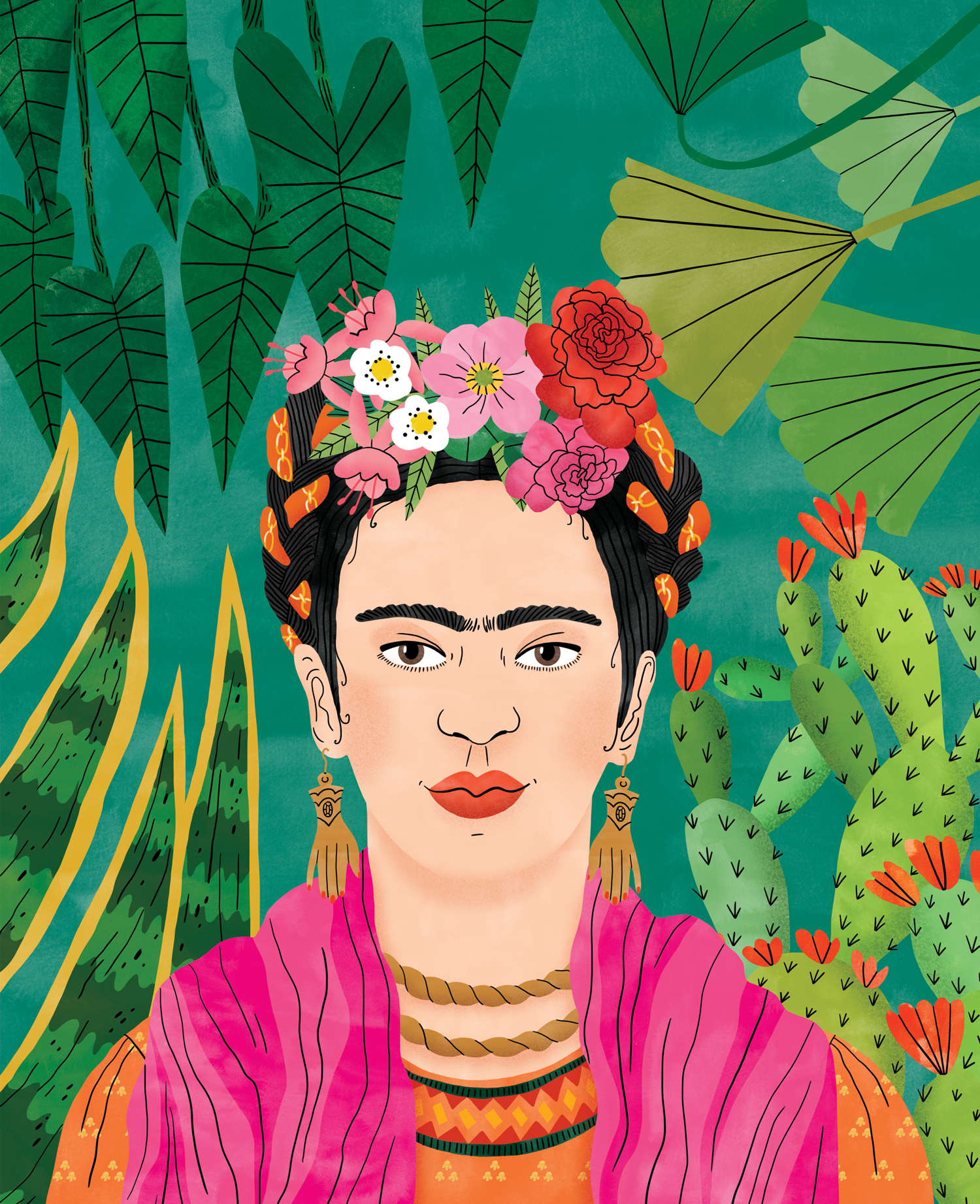 Bodil-Jane-Folio-Illustration-Editorial-Portrait_Bravery-Magazine-Issue-3_Frida-Kahlo-Cover